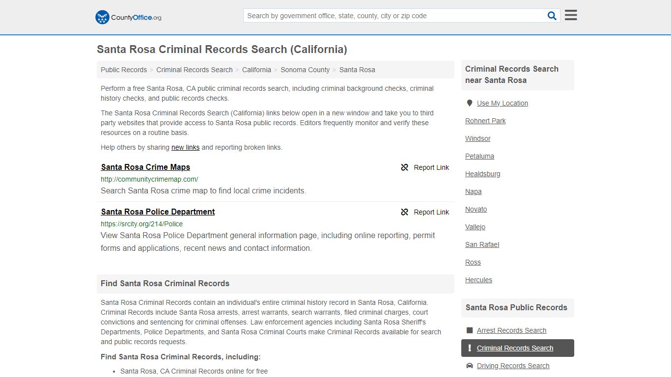 Criminal Records Search - Santa Rosa, CA (Arrests, Jails & Most Wanted ...